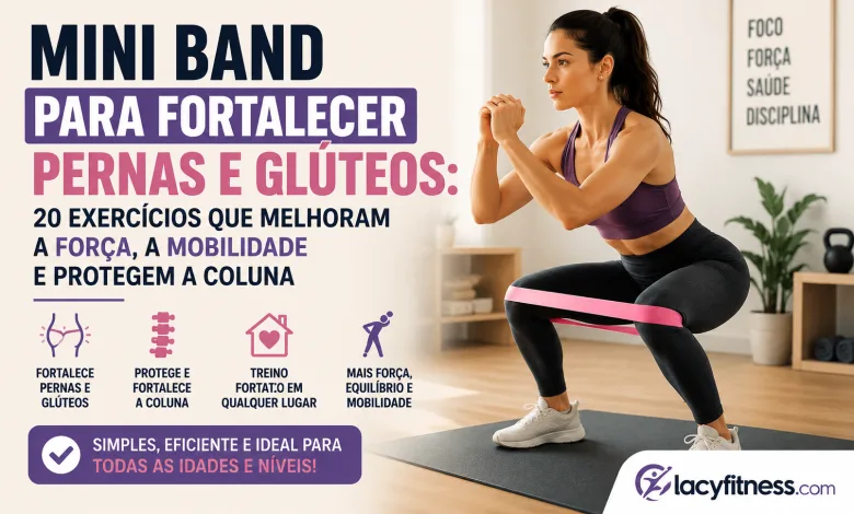Treino de mini band para pernas e glúteos